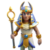 sought-after avant-garde Osiris, Egyptian god of the afterlife. NO BACKGROUND with Transparent Background. genuine png