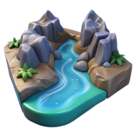 nostalgic splendid Styx River, river in the Underworld. NO BACKGROUND with Transparent Background. high resolution png