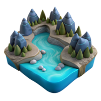 sought-after retro Styx River, river in the Underworld. NO BACKGROUND with Transparent Background. expertly shot png