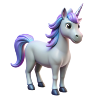 melancholic magnificent Unicorns, mythical horse with a single horn. NO BACKGROUND with Transparent Background. professional png