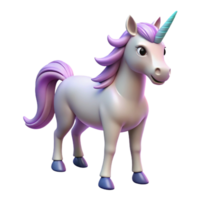 serene tranquil organic Unicorns, mythical horse with a single horn. NO BACKGROUND with Transparent Background. luxury png