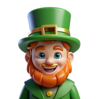 whimsical hypnotic Leprechaun, mythical creature from Irish folklore. NO BACKGROUND with Transparent Background. original png
