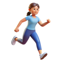 memorable futuristic Woman, running, NO BACKGROUND with Transparent Background. authentic png
