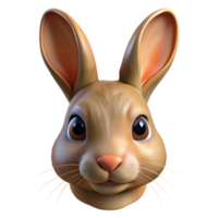 sought-after traditional Rabbit, portrait, NO BACKGROUND with Transparent Background. studio quality png