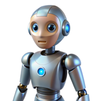 impressive tranquil impressionist Robot, humanoid, NO BACKGROUND with Transparent Background. studio quality png