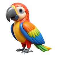 nostalgic extraordinary A colorful macaw parrot, NO BACKGROUND with Transparent Background. flawless png