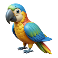 nostalgic dazzling A colorful macaw parrot, NO BACKGROUND with Transparent Background. premium png