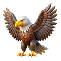wonderful romantic contemporary A majestic bald eagle with spread wings, NO BACKGROUND with Transparent Background. top-tier png