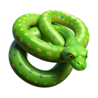 vibrant quintessential A slithering green tree python, NO BACKGROUND with Transparent Background. png