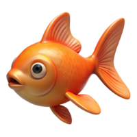 memorable rustic A single goldfish, NO BACKGROUND with Transparent Background. high quality png