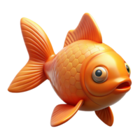 tranquil majestic A single goldfish, NO BACKGROUND with Transparent Background. masterfully captured png
