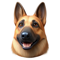 rare gothic A portrait of a German Shepherd dog, NO BACKGROUND with Transparent Background. sharp png