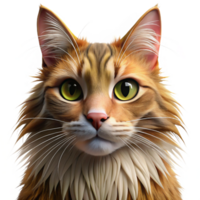 mesmerizing exceptional A portrait of a Maine cat, NO BACKGROUND with Transparent Background. png