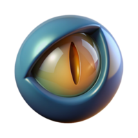 signature abstract A close-up of a cat's eye, NO BACKGROUND with Transparent Background. handcrafted png