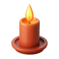 radiant classic A single, flickering candle flame. NO BACKGROUND with Transparent Background. masterfully captured png