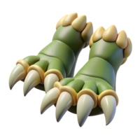 mesmerizing organic A pair of clawed dragon feet. NO BACKGROUND with Transparent Background. authentic png
