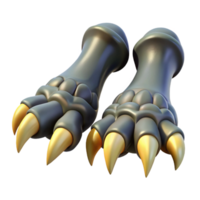 melancholic elegant A pair of clawed dragon feet. NO BACKGROUND with Transparent Background. expertly shot png