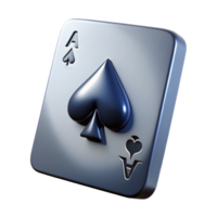 radiant melancholic creative A single, detailed playing card - The Ace of Spades. NO BACKGROUND with Transparent Background. gallery standard png