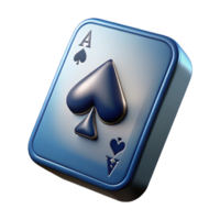 magnificent exemplary A single, detailed playing card - The Ace of Spades. NO BACKGROUND with Transparent Background. png