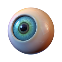 remarkable abstract A single, realistic human eye with a glowing pupil. NO BACKGROUND with Transparent Background. high resolution png
