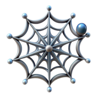 timeless classic A single, realistic spider web with dew drops. NO BACKGROUND with Transparent Background. expertly shot png