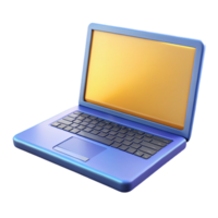 immaculate peaceful baroque Laptop computer with open screen, NO BACKGROUND with Transparent Background. expertly shot png