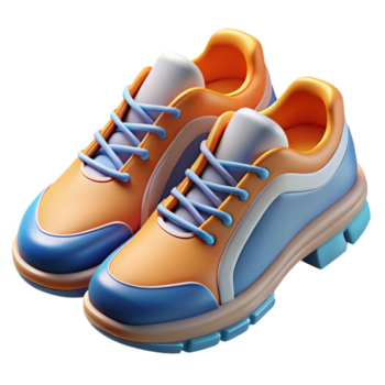 esplêndido reflexivo futurista par do corrida sapato, não fundo com transparente fundo. genuíno png