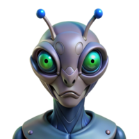 intense enchanting Alien insectoid head with multifaceted eyes, NO BACKGROUND with Transparent Background. fine detail png