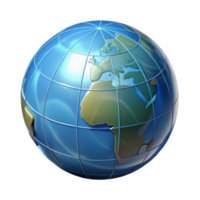 intense dazzling Globe, NO BACKGROUND with Transparent Background. top-tier png