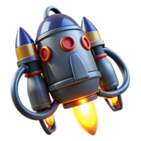 serene distinctive Futuristic jetpack with glowing exhaust nozzles, NO BACKGROUND with Transparent Background. png