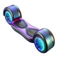 stunning energetic victorian Sleek hoverboard with glowing neon accents, NO BACKGROUND with Transparent Background. elite png