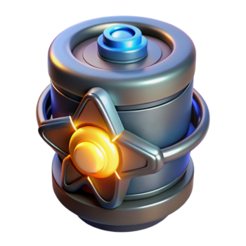 immacolato distinto Avanzate energia cellula con raggiante energia nucleo, no sfondo con trasparente sfondo. png