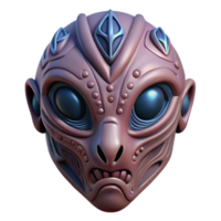 remarkable renaissance Stylized alien mask with intricate carvings, NO BACKGROUND with Transparent Background. detailed png