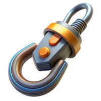 unparalleled impressionist Futuristic grappling hook with retractable cable, NO BACKGROUND with Transparent Background. handcrafted png