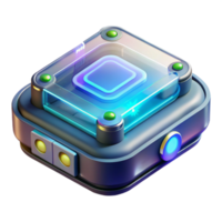 splendid exceptional Advanced communication device with holographic interface, NO BACKGROUND with Transparent Background. png