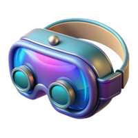romantic majestic Futuristic goggles with holographic display, NO BACKGROUND with Transparent Background. flawless png