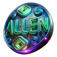glorious harmonious impressionist Intricate alien writing with glowing symbols, NO BACKGROUND with Transparent Background. expertly shot png