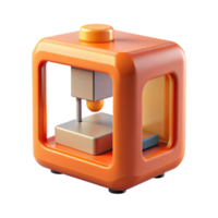 esplêndido inesquecível 3d impressora impressão uma pequeno objeto não fundo com transparente fundo. png