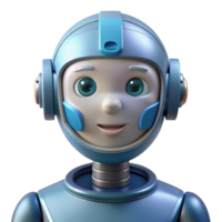 melancholic extraordinary Artificial intelligence robot head NO BACKGROUND with Transparent Background. original png
