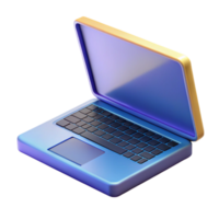 striking unforgettable Laptop computer with open lid NO BACKGROUND with Transparent Background. png