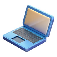 nostalgic pristine Laptop computer with open lid NO BACKGROUND with Transparent Background. fine detail png