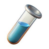 impressive mysterious art deco Test tube with chemical solution NO BACKGROUND with Transparent Background. handcrafted png