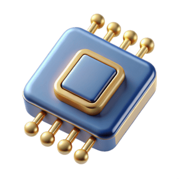 raro meio século microchip com ouro conectores não fundo com transparente fundo. luxo png