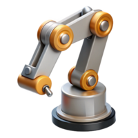 intense stunning Robot arm with gripper NO BACKGROUND with Transparent Background. studio quality png