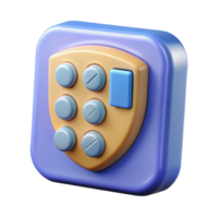 joyful extraordinary Security system keypad NO BACKGROUND with Transparent Background. 4K png