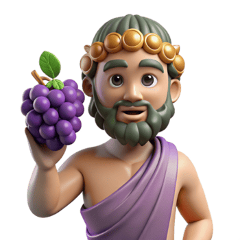 espetacular apaixonado contemporâneo Dionísio, Deus do vinho, segurando uvas, não fundo com transparente fundo. estúdio qualidade png