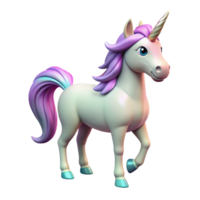 nostalgic gorgeous Unicorn, mythical horse, with horn, NO BACKGROUND with Transparent Background. 4K png