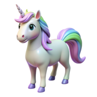 mysterious radiant Unicorn, mythical horse, with horn, NO BACKGROUND with Transparent Background. sharp png