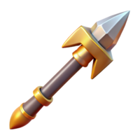 whimsical gorgeous Gungnir, Odin's spear, NO BACKGROUND with Transparent Background. flawless png