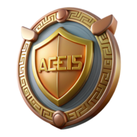 wonderful notable Aegis, shield of Zeus and Athena, NO BACKGROUND with Transparent Background. png